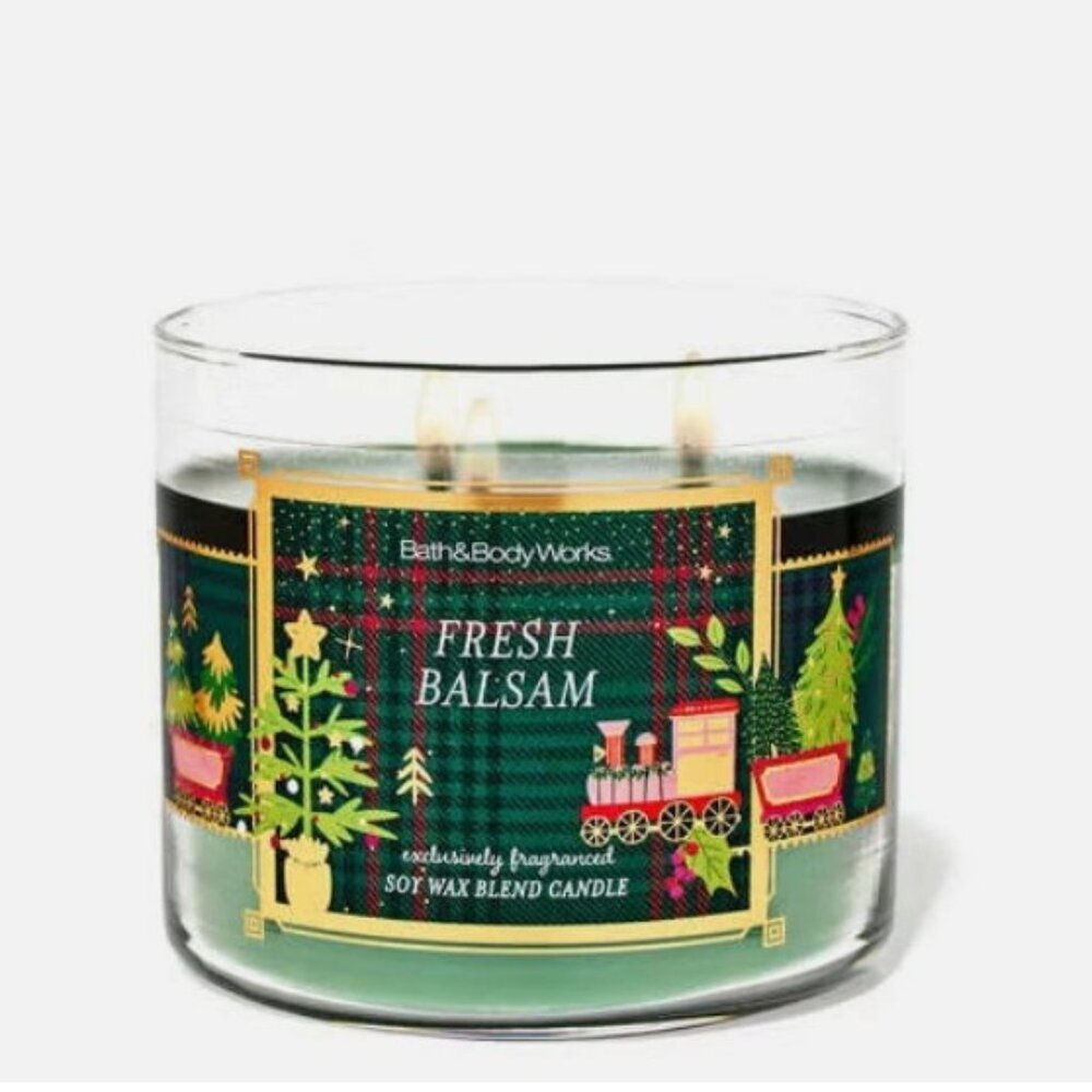 Bath & Body Works Fresh Balsam 3-Wick‎ Candle 14.5 oz
